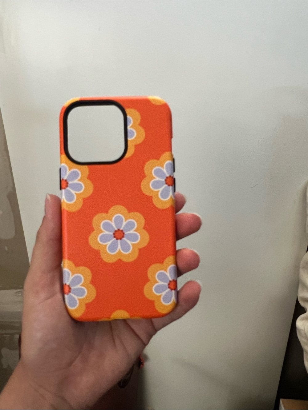 Orange Floral Phone Case - Compatible Cell Phone Accessory iPhone 13 Pro